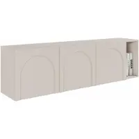 Selsey ARKADIA - TV-kast met drie deuren en gefreesde fronten, Kasjmiergrijs 175 cm