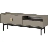 Selsey Stoon II – TV-meubel met 1 lade en 1 open vak - Steengrijs - 154 cm