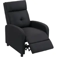HOMCOM Sofa Recliner-Polyester-87L x 67B x 98H cm-Zwart