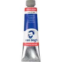 Talens Acrylverf Blauw - Acrylpaint - 504 Ultramarijn - Acrylic Verf Paint - Acrylaatverf - Blauwe Hobbyverf - Watergedragen Verf - Sneldrogende Pigmentrijke Verf - 40ml
