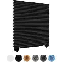Unyqoos - Plisségordijn Zonder Boren - Zelfklevend Verduisterend Rolgordijn - 90 x 150 cm - Zwart - Voor Slaapkamer