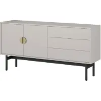 Selsey Stoon II – TV-meubel met 2 deuren en 3 lades - Taupe - 154 cm