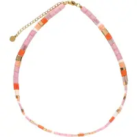 Notre-V Dames Sieraden Ketting Platte Kraal - Multi - Maat ONESIZE