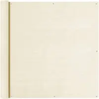 vidaXL Balkonscherm 120x400 cm HDPE crèmekleurig