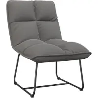 vidaXL Loungestoel met metalen frame fluweel lichtgrijs