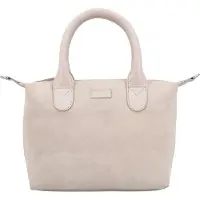 Charm London Suède Handtas / Schoudertas Medium Buckingham Royale Crème