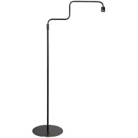 Steinhauer Zwarte vloerlamp Bloeba 4141ZW met zwenkarm zonder kap