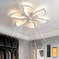 TIM. TIM Plafonniere Met Ventilator - Plafondventilator - Plafondventilator Met Verlichting - Wit - 79cm x 79cm x 13cm; 6 kg