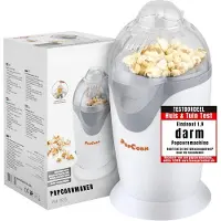 TIM. TIM Popcornmachine - Popcornmachine - Popcornmachine Princess - Wit - 18cm x 17cm x 35cm