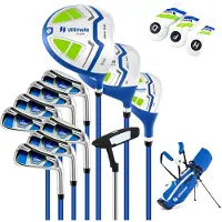 Costway Complete golfclubset voor heren, 9/11-delige set golfclubs rechtshandig met regenhoes, golfset met 1 driver en 3 fairway & 4 hybride & 6/7/8/9/P ijzer & putter