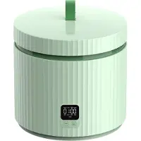 TIM. TIM Rijstkoker - Koker - Stoompan - met Keramische Kom - LED-display - Groen - 20cm x 20cm x 20cm