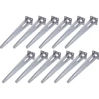 Baumarktplus 12x grondinrijhuls voor Ø 40 mm grondinrijhuls 50 cm lengte afrasteringspaal verzinkt bevestiging 100x100 mm