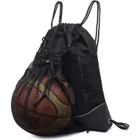 COOAU Rugzak met Trekkoord - Grote Capaciteit - Lichtgewicht - Droge en Natte Scheiding - Sportrugzak - Fitness - Basketbaltas voor Dames en Heren - 41X47X7cm