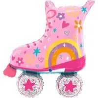 Grabo Balloons Folieballon pink roller skates 84 cm (34 inch)