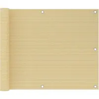 vidaXL Balkonscherm 75x600 cm HDPE beige
