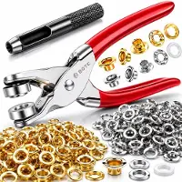 BOTC Oogjestang - 200 Oogjes 6 mm - Schoenmontagegereedschap voor Leren/Tassen/Kleding - Rood