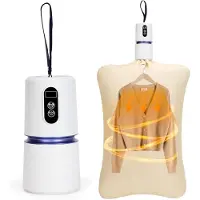 COOAU Draagbare Drogercabine voor Kleding - Klein Droger - Mini Droger - Inclusief Praktische Droogtas - 360° Warmtecirculatie - Wit