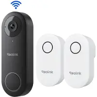 Reolink Deurbel - 2K+ 5MP Bedraad - Dual-Band WiFi - Tweewegs Audio - Slimme Detectie - Geen Abonnementskosten - 2 Chimes Inbegrepen