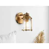Kichler Wandlampe , Ashland Bay, dimbare, Goud / Messing, Badkamer, Metaal, Industrieel