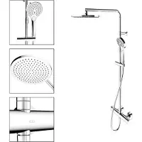 Keuco Plan blue - Doucheset met thermostaat, diameter 25 cm, 3 jets, chroom 53926012321