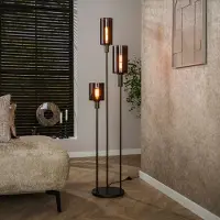 Lyora Vloerlamp Sepiora Sienna bruin - donker glas