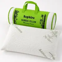 Saphira BAMBOO Memory Foam Hoofdkussen – 50x70 cm – Ergonomische Nekondersteuning – Bamboe Hoes – Ademend & Drukverlagend Kussen