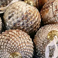 Loberon Kerstversiering set van 8 Silverlake