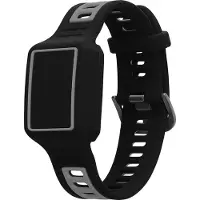 Kwmobile horlogebandje geschikt voor Amazfit Helio Strap polsband - Smartwatch bandje van TPU - Activity tracker horloge band in zwart / grijs