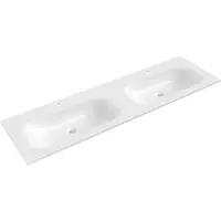 Mexen Vela ingebouwde wastafel dubbel 161 x 46,5 cm, wit glans - 25231600D