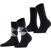 Burlington Sokken blauw / zwart