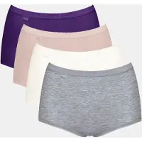 Sloggi Basic+ Maxi 4 pak Dames Onderbroek - Veelkleurig 18 - Maat 40