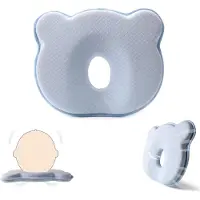 Snq Baby Ondersteuningskussen voor Pasgeborenen - Schattig Cartoonbeer-ontwerp - Zacht en Knus Kussentje voor Baby's - Ademend Beddengoedset voor Zuigelingen (geen kussen)