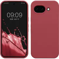 Kwmobile telefoonhoesje geschikt voor Google Pixel 10a - Hoesje met siliconen coating - Smartphone case in donkerroze