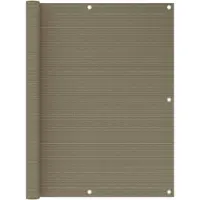 vidaXL Balkonscherm 120x600 cm HDPE taupe