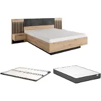 Vente-unique Bedframe hout zwart 160 x 200 cm ARIADA