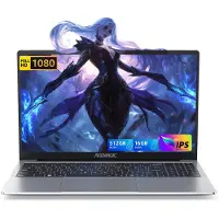 AceMagic AX15 15,6 inch Full HD Laptop - 16 GB DDR4 512 GB SSD Notebook - Intel N95(bis zu 3,40 GHz) - Windows 11 Pro - WIFI 5 - BT - Grijs