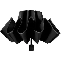 VHV - Parasol - Draagbare strandparasol met UV-bescherming - Opvouwbaar met 8 baleinen - Voor strand, tuin, camping en balkon - Zwart