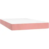 vidaXL Pocketveringmatras medium 120x200x20 cm fluweel roze