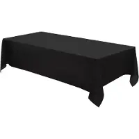 VHV - Tafelkleed - Rechthoekig afwasbaar tafelkleed - Waterdicht zacht leerlook materiaal - Voor eettafel, feest, picknick en camping - Zwart, 140x200 cm