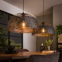 Lyora XXL eetkamer hanglamp Armor 2x Ø 60cm