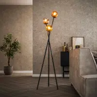 Lyora Tripod vloerlamp Molecule met glazen bollen