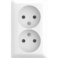 Busch Jaeger Abb Busch-Jaeger Wcd Zra 2-Voudig Opbouw Wit/Wit