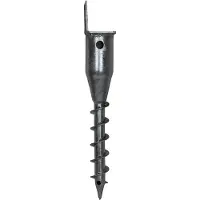 Baumarktplus L-profiel grondbus 9x9 cm voor vastschroeven in 48,5 cm lengte thermisch verzinkt voor vierkanthout