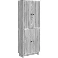 vidaXL Kast Set 2 st Grijs Sonoma Bewerkt hout