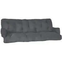 Beautissu kussen oplage voor schommelbank - tuinbank kussen 180x50x8cm schuimvlokkenvulling oplegkussen antraciet - Flair HS
