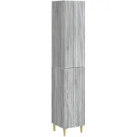 vidaXL Kast Set 2 pcs 33 x 34,5 x 90 cm Bewerkt hout