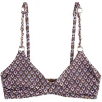 Next Bikinitop blauw / donkerbruin / wit