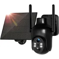 TIM. TIM Camerabewaking Draadloos - Camera - Beveiligingscamera Draadloos Buiten - Zwart - 18cm x 17cm x 13cm; 0.97 kg