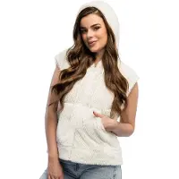 Boland - Bodywarmer Fluffy wit (M) - Volwassenen - Niet van toepassing - Festival - Rave - Skater - Teddy bodywarmer