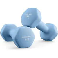 Songmics - Dumbells - Dumbells 3 kg - Hexagon Dumbells - Neopreen Coating - Voor Krachttraining